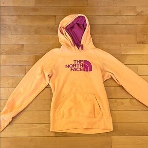 The North Face Peach Hoodie with Magenta Details